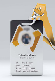 工作证模板工牌矢量