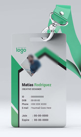 工作证模板工牌矢量