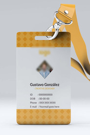 工作证模板工牌矢量