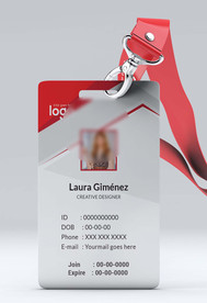 工作证模板工牌矢量