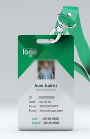 工作证模板工牌矢量