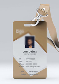 工作证模板工牌矢量