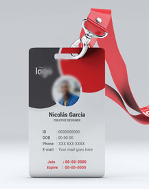 工作证模板工牌矢量