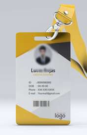 工作证模板工牌矢量