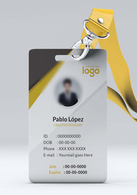 工作证模板工牌矢量