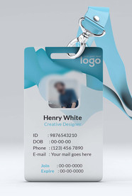 工作证模板工牌矢量