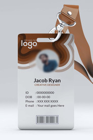 工作证模板工牌矢量