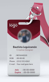 工作证模板工牌矢量