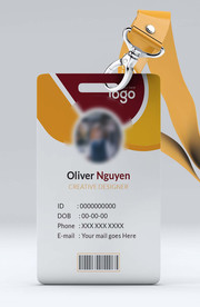 工作证模板工牌矢量