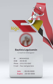 工作证模板工牌矢量