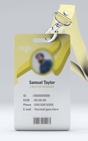 工作证模板工牌矢量