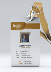 工作证模板工牌矢量