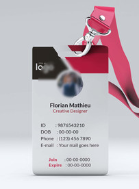 工作证模板工牌矢量