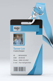 工作证模板工牌矢量