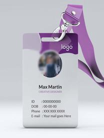 工作证模板工牌矢量