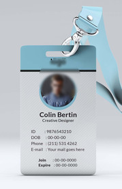 工作证模板工牌矢量