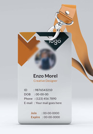 工作证模板工牌矢量