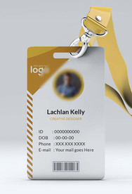 工作证模板工牌矢量