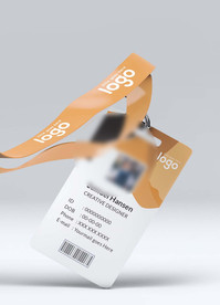 工作证模板工牌矢量