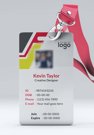 工作证模板工牌矢量