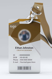 工作证模板工牌矢量