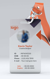 工作证模板工牌矢量