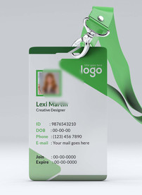 工作证模板工牌矢量