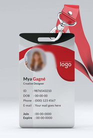 工作证模板工牌矢量