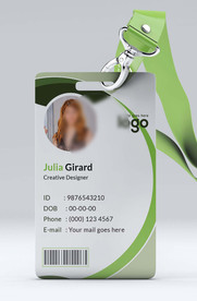 工作证模板工牌矢量