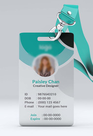 工作证模板工牌矢量