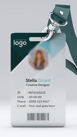 工作证模板工牌矢量