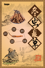 冬虫夏草产品宣传海报