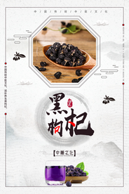 中药黑枸杞海报