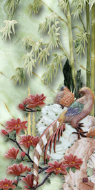 玄关玉雕竹子梅花