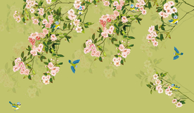 黄鹂翠柳梅花