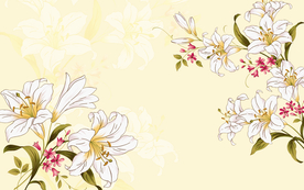 百合花水仙花墙纸壁画壁纸