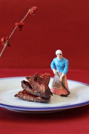 牛肉干美食食材背景海报素材