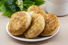 烧饼美食主食背景海报素材