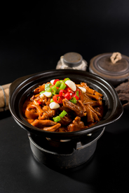 红烧猪尾美食食材背景海报素材