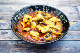 麻辣酸菜鱼美食食材背景海报素材