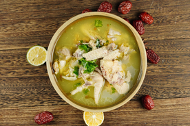 砂锅鸡汤美食食材背景海报素材