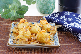 章鱼丸子美食食材背景海报素材