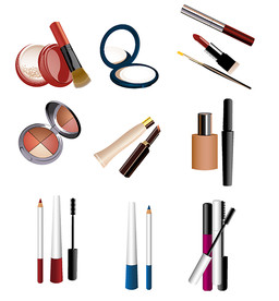 护肤化妆品素材矢量