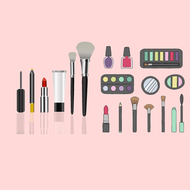 护肤化妆品素材矢量