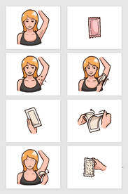 护肤化妆品素材矢量