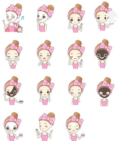 护肤化妆品素材矢量