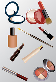 护肤化妆品素材矢量