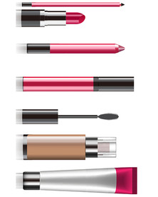 护肤化妆品素材矢量