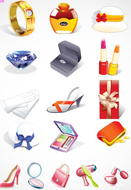 护肤化妆品素材矢量