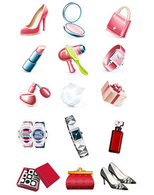 护肤化妆品素材矢量